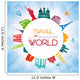 Travel around World Wall Decal