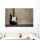 Black guitar near the wall Wall Decal