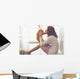 Girl playing with cat Wall Decal