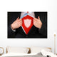 Businessman Showing A Shield Symbol Wall Decal