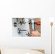 Male Plumber Fixing Sink In Bathroom Wall Decal