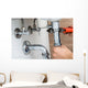 Male Plumber Fixing Sink In Bathroom Wall Decal