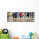 Close Up of legs with boots due to the high water in Venice. Wall Decal