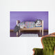 cat sleeping in her bed Wall Decal