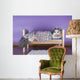 cat sleeping in her bed Wall Decal