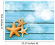 Beach. Starfish on blue wooden deck. Wall Decal