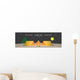 illustration vector of a campsite. (Night) Wall Decal