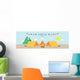 illustration vector of a campsite. (Day) Wall Decal