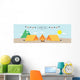 illustration vector of a campsite. (Day) Wall Decal