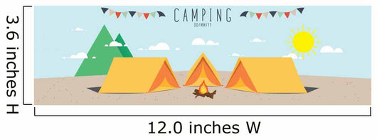 illustration vector of a campsite. (Day) Wall Decal