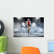 Sport. Cyclist has a traning in the wind tunnel Wall Decal