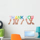 Close-up Of Hands Holding The Word Thank You Wall Decal