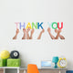 Close-up Of Hands Holding The Word Thank You Wall Decal