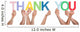 Close-up Of Hands Holding The Word Thank You Wall Decal