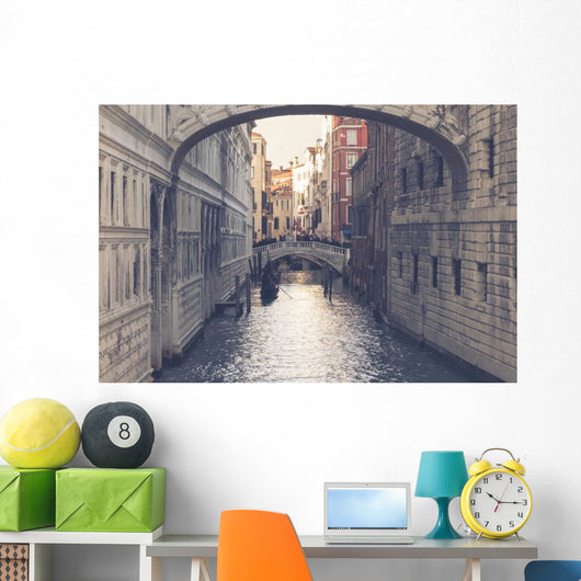 Ponte dei sospiri con gondola, Venezia Wall Decal