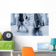 motion blurred business people walking on the street Wall Decal