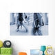 motion blurred business people walking on the street Wall Decal