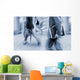 motion blurred business people walking on the street Wall Decal
