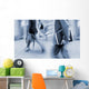 motion blurred business people walking on the street Wall Decal