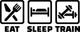 Eat Sleep Train Bodybuilding Wall Decal