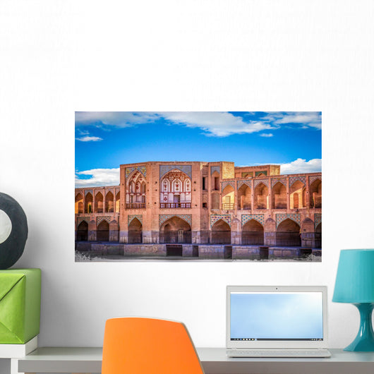 Khajoo bridge in Isfahan, Iran. Wall Decal
