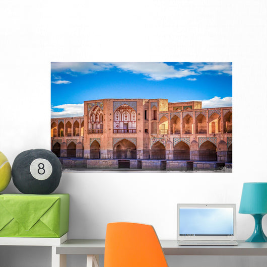 Khajoo bridge in Isfahan, Iran. Wall Decal