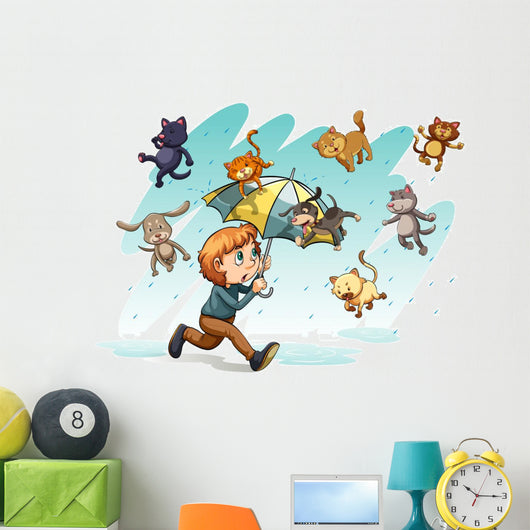 Raining Cats and Dogs Wall Decal