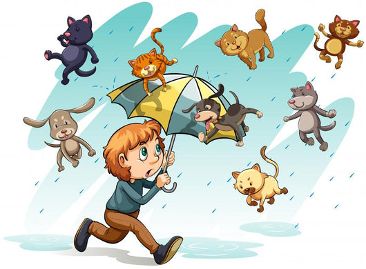 Raining Cats and Dogs Wall Decal