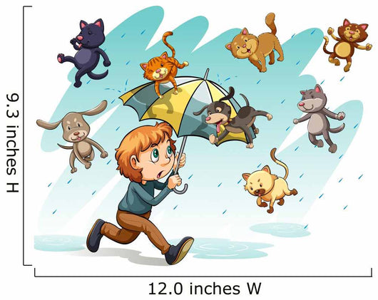Raining Cats and Dogs Wall Decal