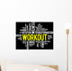 WORKOUT word cloud, fitness, health concept Wall Decal