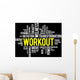 WORKOUT word cloud, fitness, health concept Wall Decal