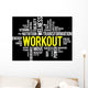 WORKOUT word cloud, fitness, health concept Wall Decal