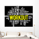 WORKOUT word cloud, fitness, health concept Wall Decal