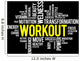 WORKOUT word cloud, fitness, health concept Wall Decal