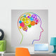 Head with gears in brain Wall Decal