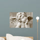 image  of cherub figurine in sepia Wall Decal