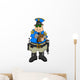 Cop Writing Ticket Wall Decal