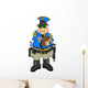 Cop Writing Ticket Wall Decal