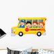 Happy children on a school bus Wall Decal