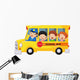 Happy children on a school bus Wall Decal