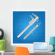 blueprint and ruler instruments Wall Decal