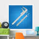 blueprint and ruler instruments Wall Decal
