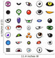 monster_eyes_set Wall Decal