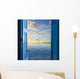 room with open door  to seascape Wall Decal