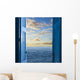 room with open door  to seascape Wall Decal