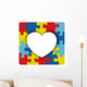 Autism Awareness Puzzle Heart Illustration Wall Decal