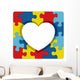 Autism Awareness Puzzle Heart Illustration Wall Decal