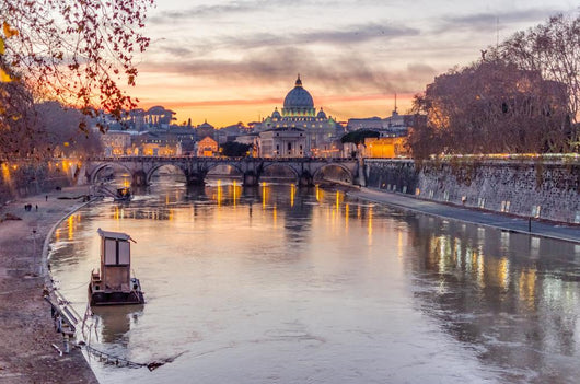 Vatican City and Tevere River in Rome at Dusk Wall Decal
