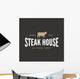 Beef Steak Logo Vintage Retro Label design BBQ Grill Wall Decal