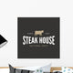 Beef Steak Logo Vintage Retro Label design BBQ Grill Wall Decal